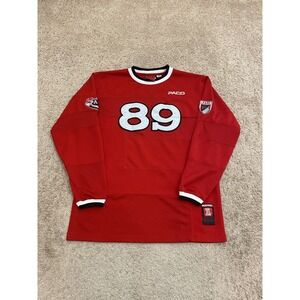 Vintage Y2K Paco Athletic Red Hip Hop Jersey Size XL Grunge Retro Skate